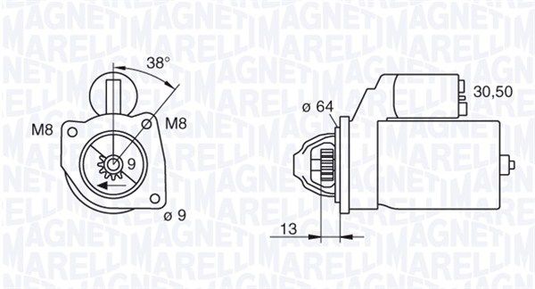 MAGNETI MARELLI Starteris 063101021010